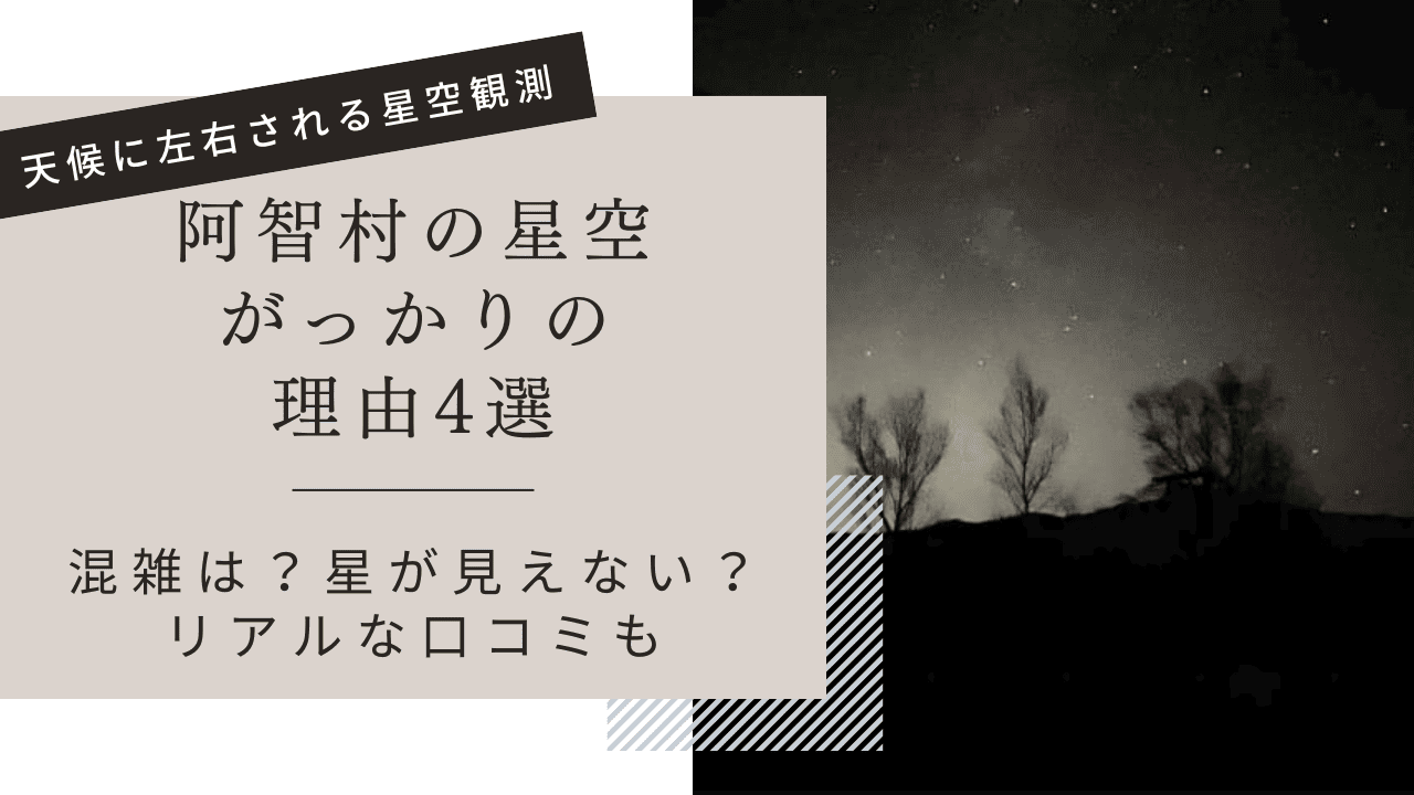 阿智村 星空 がっかり